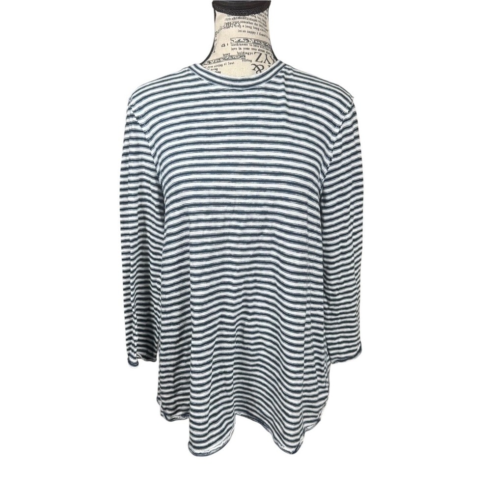 We The Free Navy & White Striped Long-Sleeve Crew